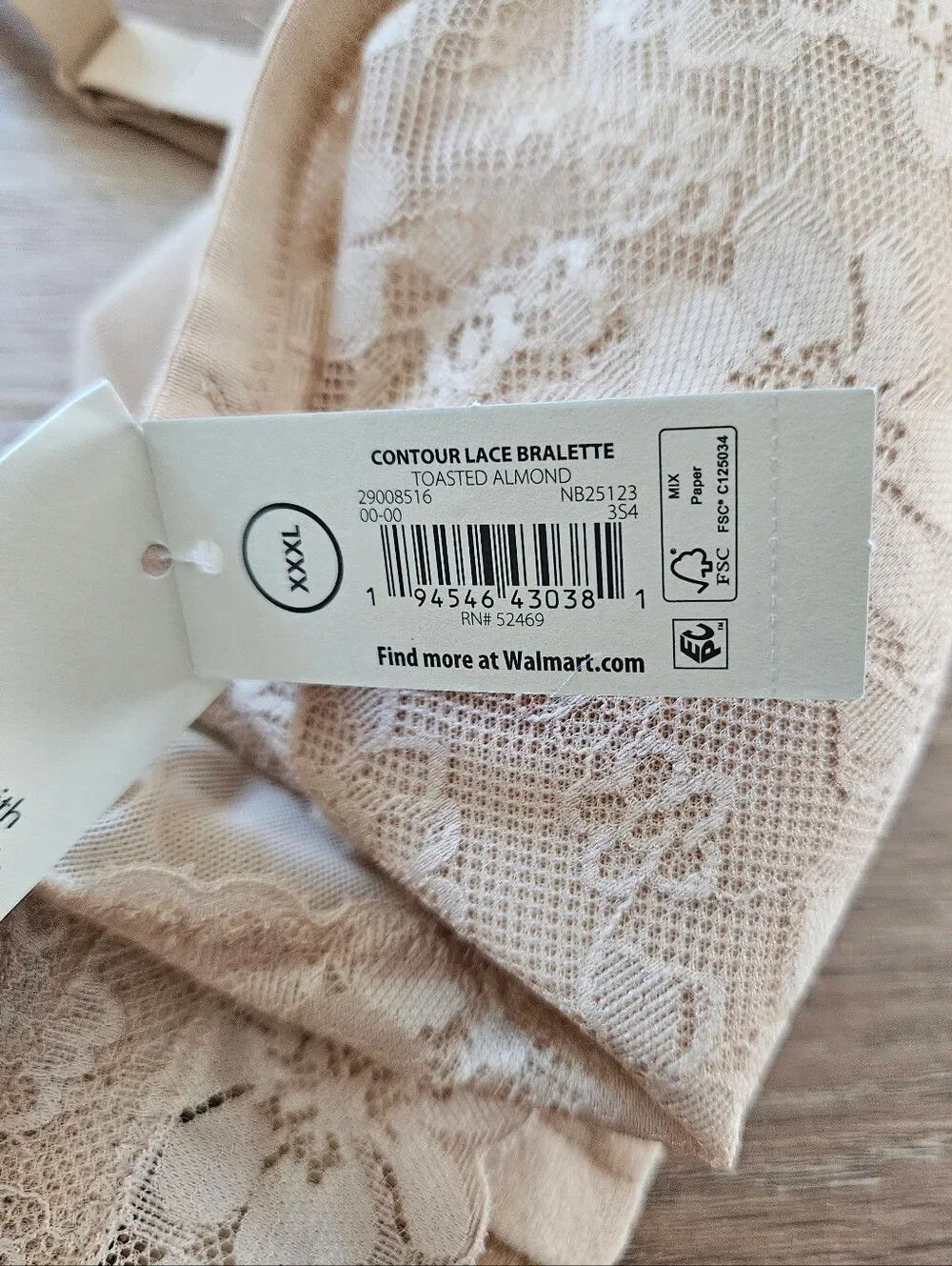 No Boundaries Lace Bralette in Nude Size XXXL